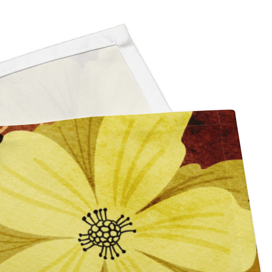 Watercolor Florals Yellow Brown Cloth Napkins 4pcs product image (4)