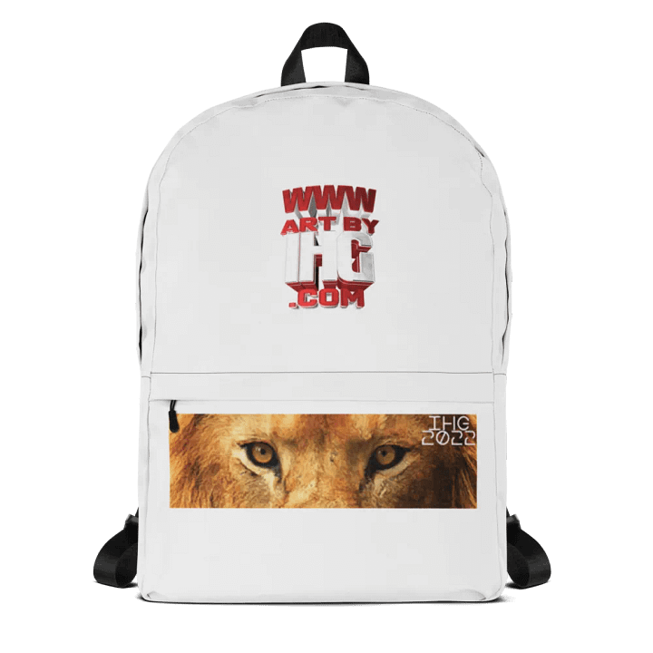 ArtByIHG.com Lion Eyes Digital Drawing Bookbag product image (1)