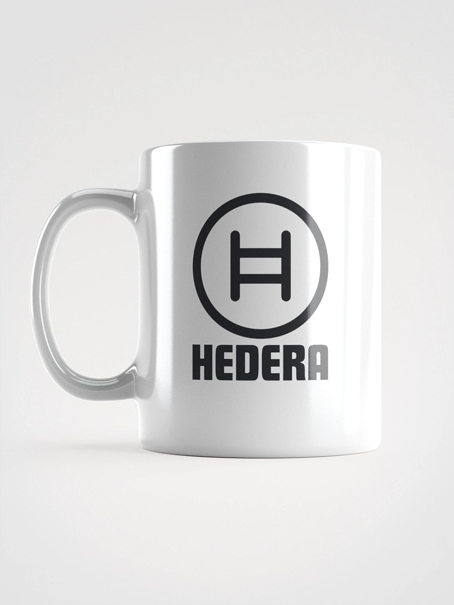 HEDERA Logo White Glossy Mug product image (17)