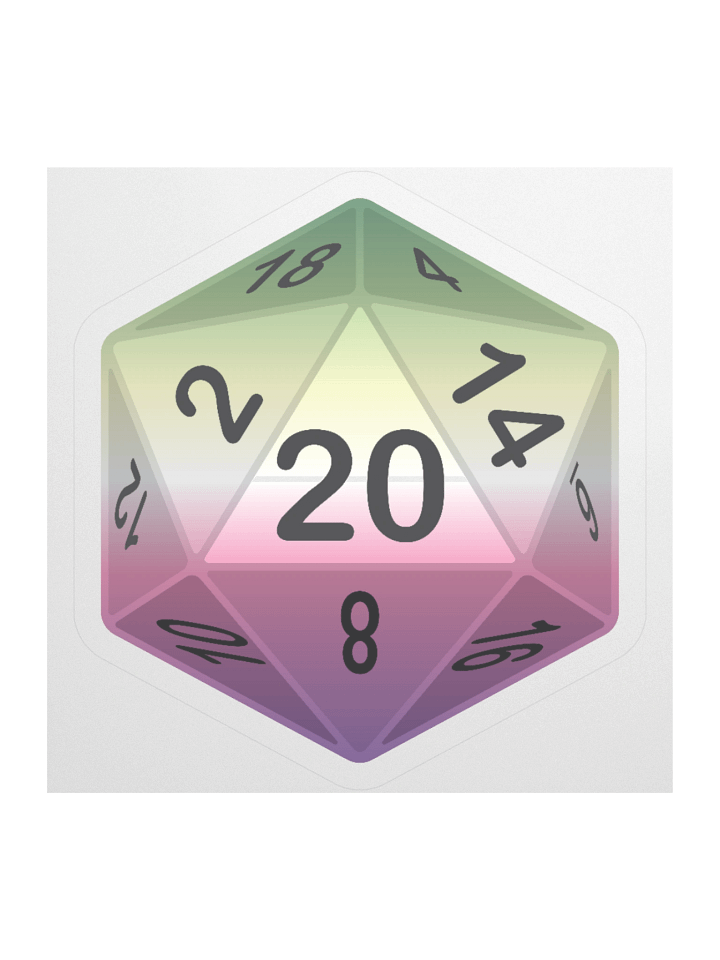 Genderfae Pride D20 Sticker product image (2)