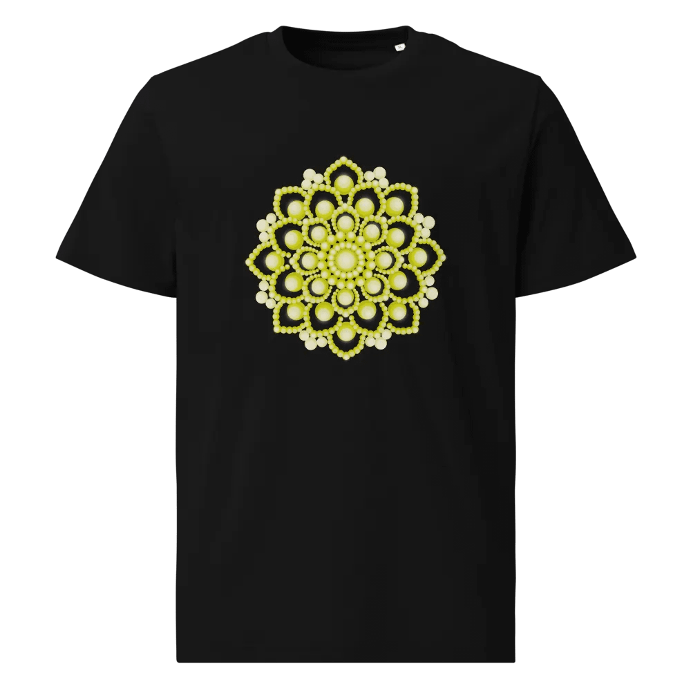 Yellow Flower Mandala Organic Cotton T-Shirt product image (1)