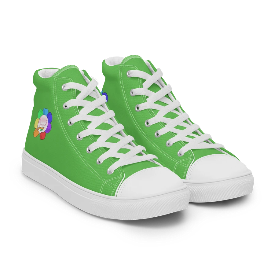 Green and White Flower Sneakers product image (39)