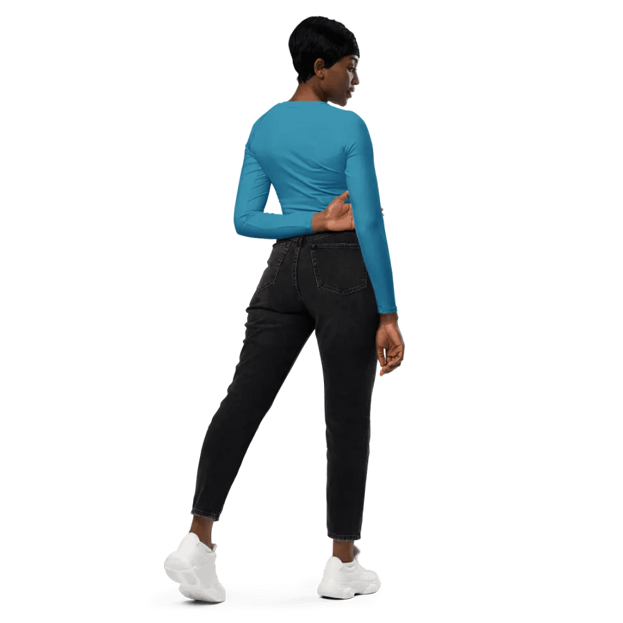 Blue Aquarius All-Over Crop Top product image (9)