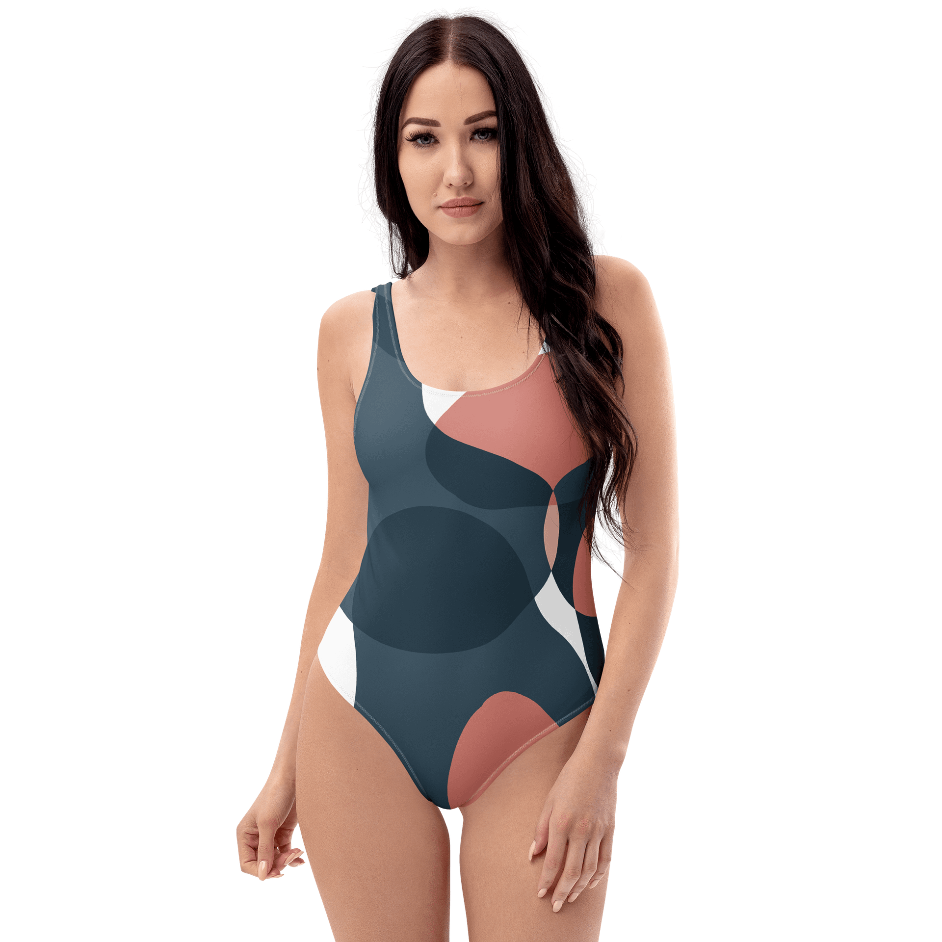 Velenir Geometric Womens One-Piece Swimsuit product image (1)