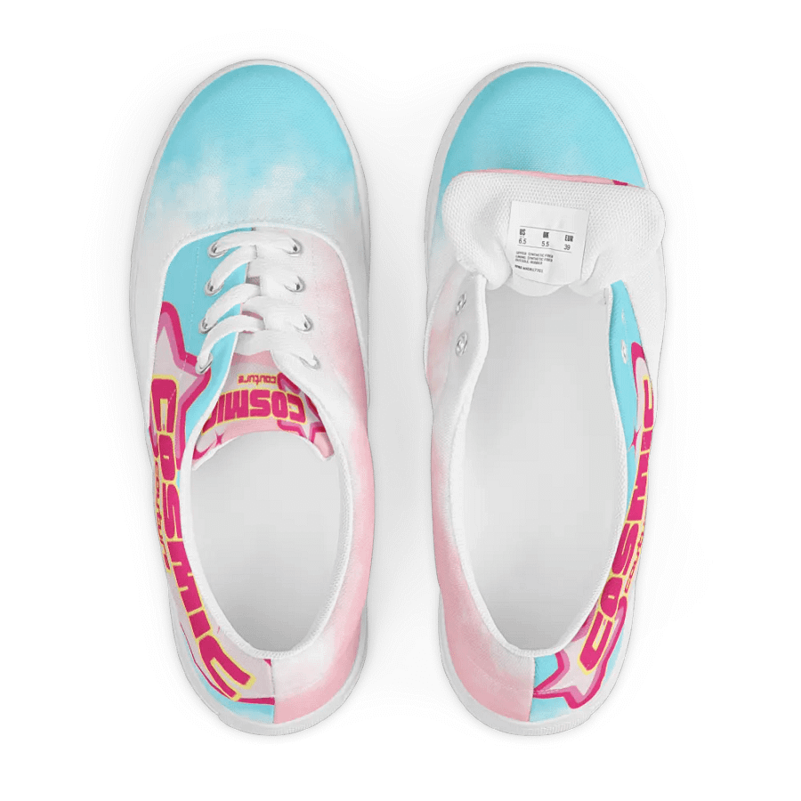 Cosmic Couture Cotton Candy Men's Lace-Up Canvas Shoes product image (7)