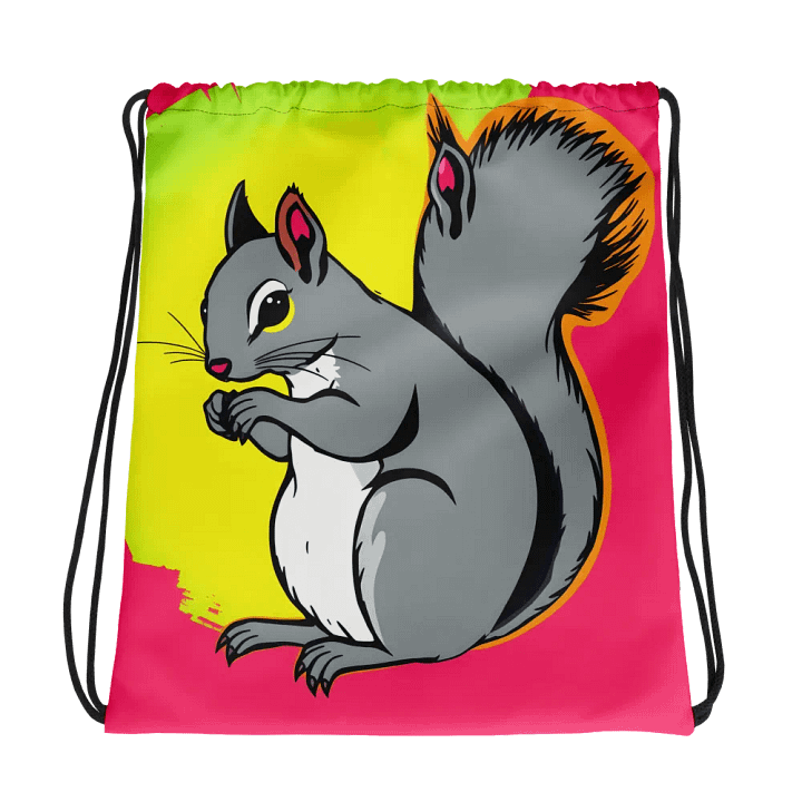 Fluffy Squirrel Drawstring Adventure Bag product image (1)