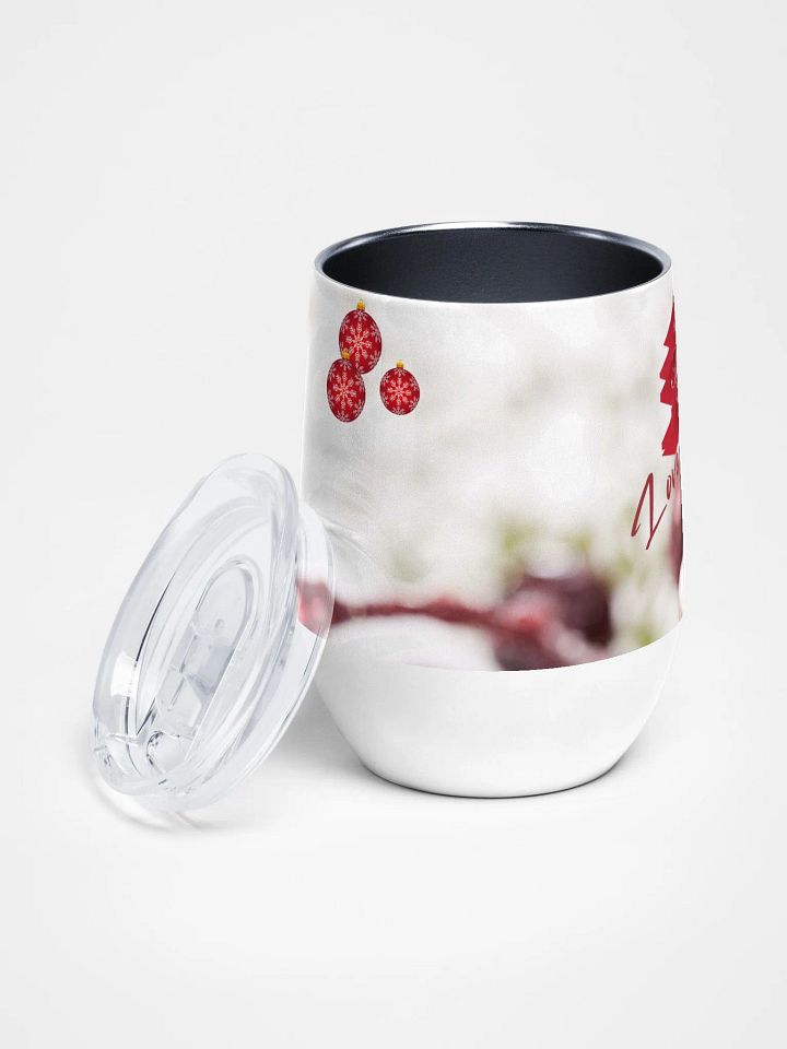 Frosted Holiday Wine Tumbler gift for moms dads friends colleagues product image (2)