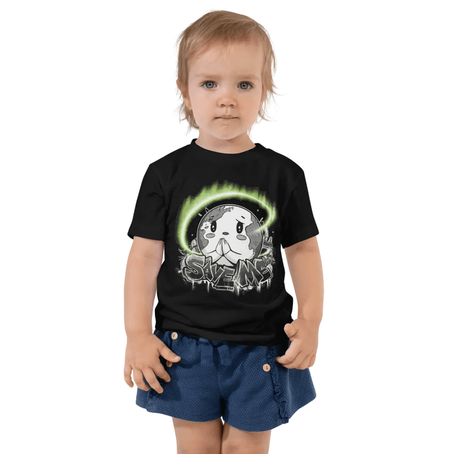 Save Me Toddler T-Shirt | Eco-Friendly Message for Little Heroes product image (1)