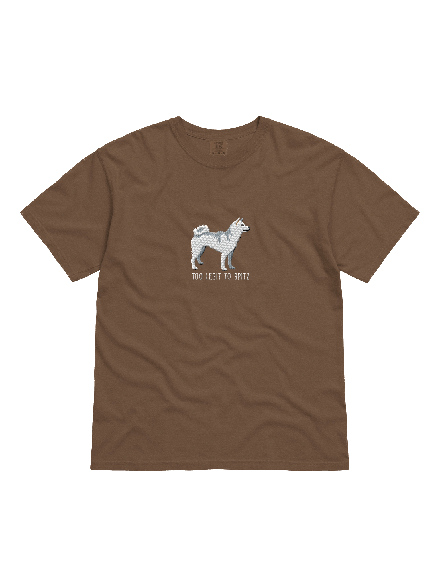 Too Legit to Spitz T-Shirt(Embroidered) of a Shiba Inu(White) product image (11)