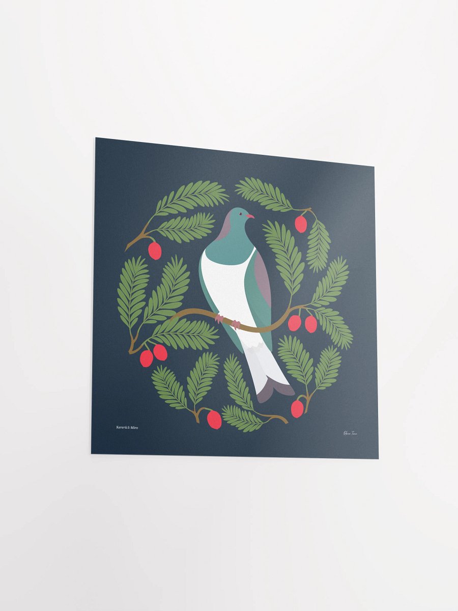 Kererū in Miro Unframed Wall Art product image (11)