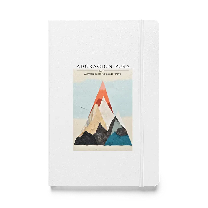 2025 "Adoración Pura" Origami Mountains White Bound Notebook product image (1)