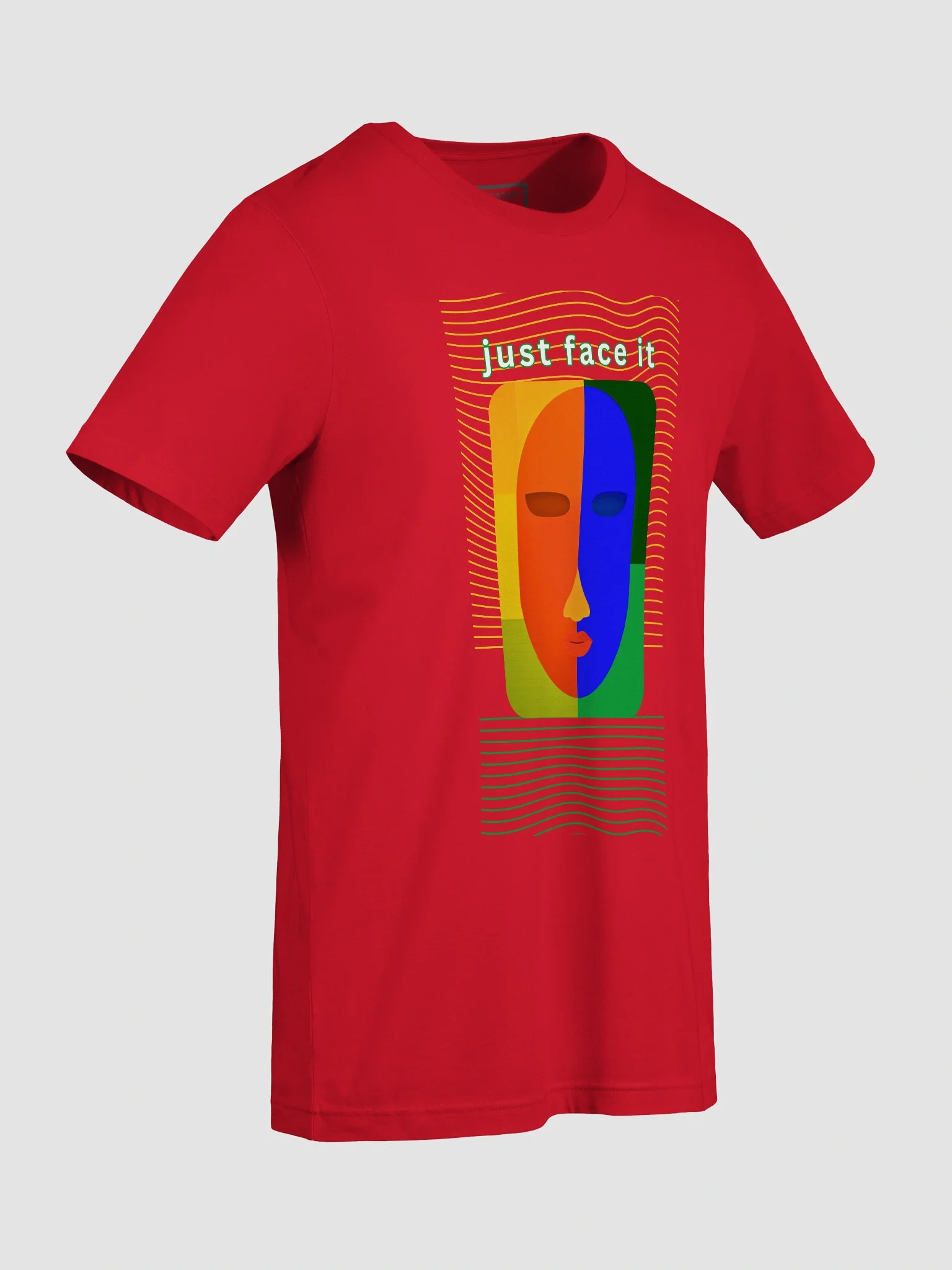 Colorful Expression Unisex T-Shirt - just face it product image (9)