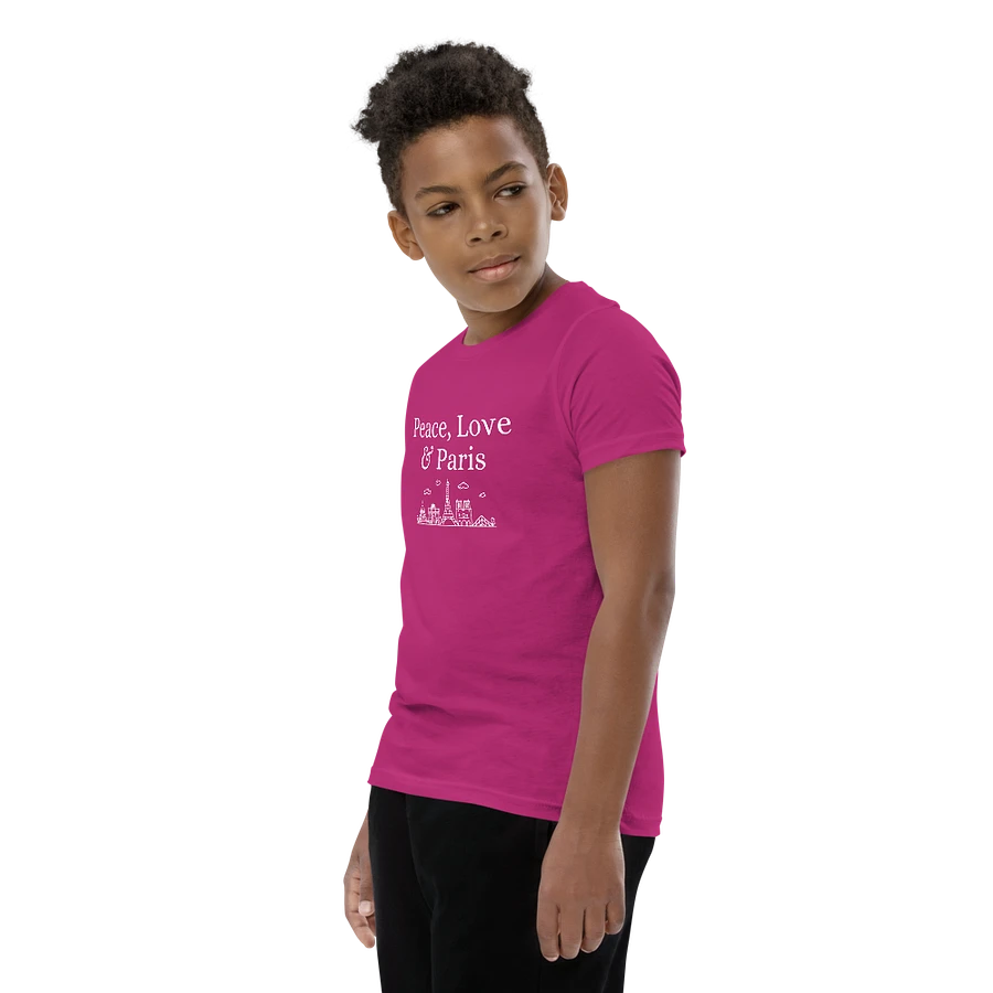 Peace, Love and Paris with Monuments Youth T-Shirt product image (108)