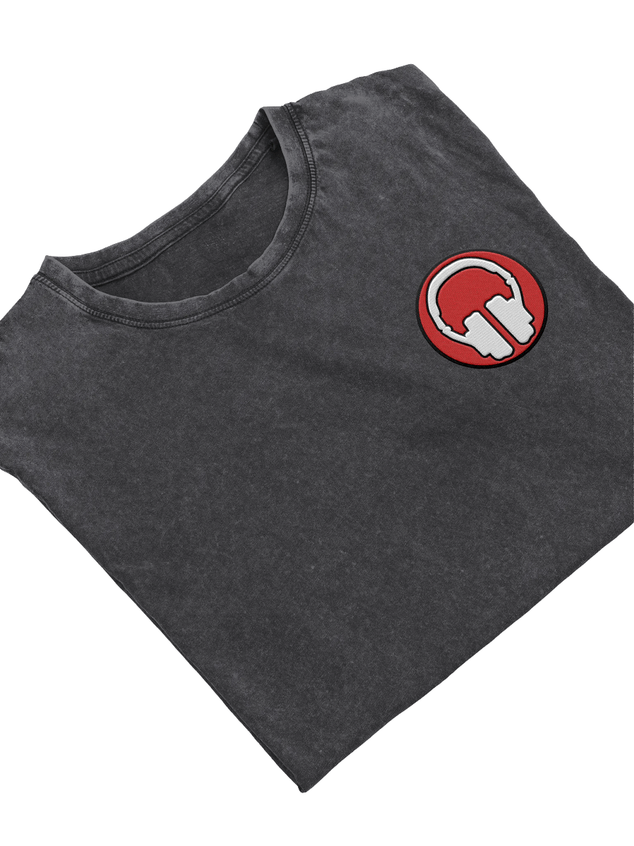 Headphones Embroidered Husky Denim T-Shirt product image (3)