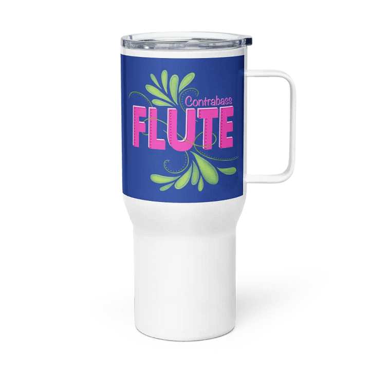 Flute Flourish Travel Mug with Handle - Contrabass product image (1)