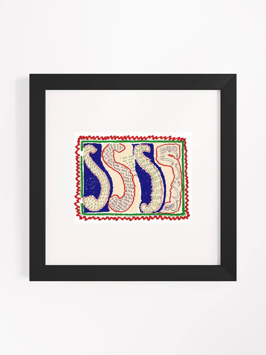 S's in bric brac Panel Card Print Framed product image (1)