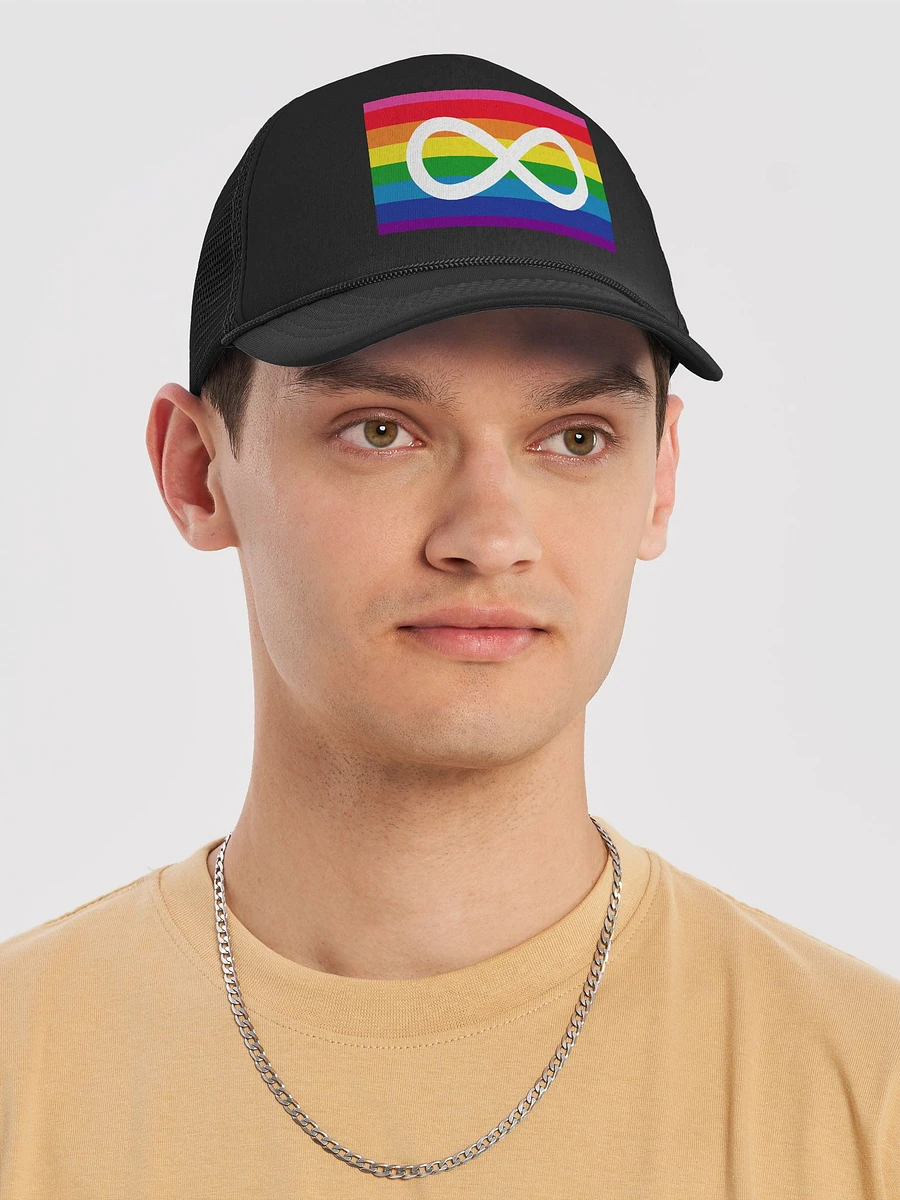 Neurodivergent Rainbow Pride Flag - Foam Trucker Hat product image (5)