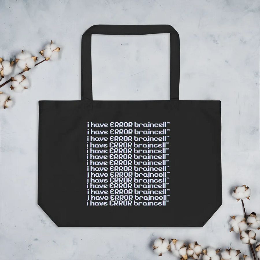 large error braincell tote - black product image (3)