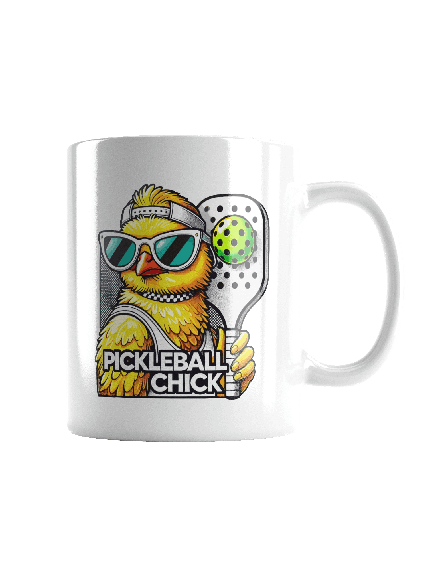 Pickleball Chick White Glossy Mug product image (5)