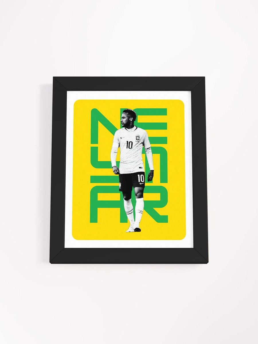 Neymar BW Brazil Name Art Framed Print product image (3)