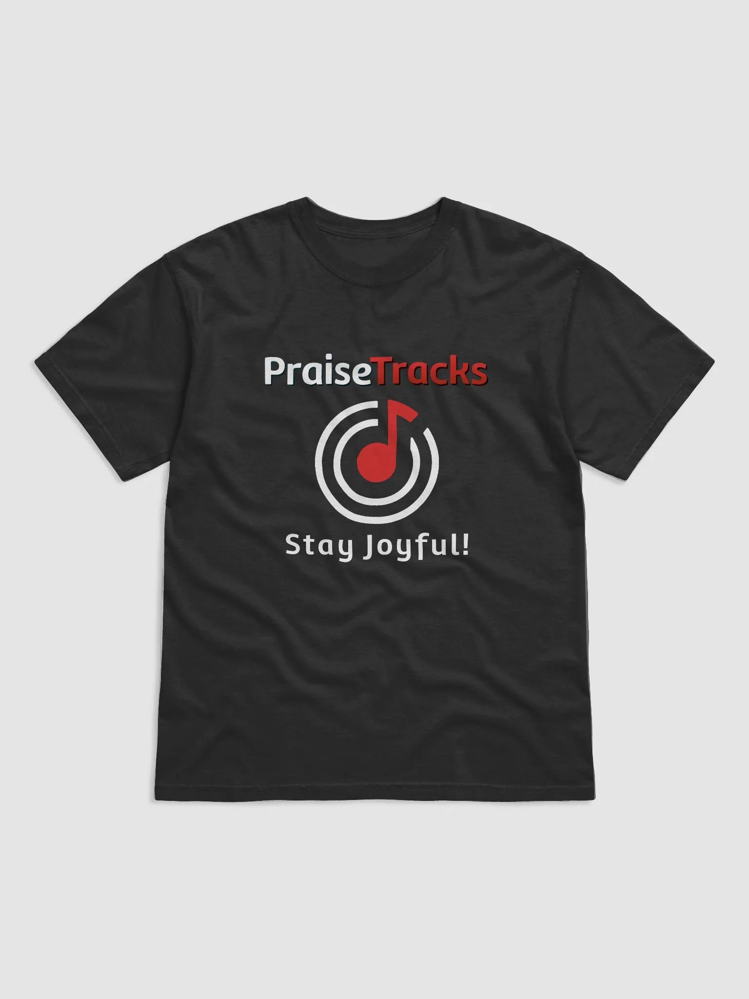 Stay Joyful PraiseTracks Logo Black T-Shirt product image (1)