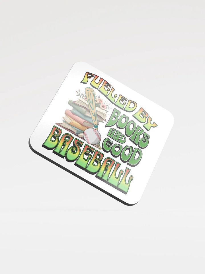 Fueled By Books And Good Baseball Literary Diamond Coaster Set product image (2)