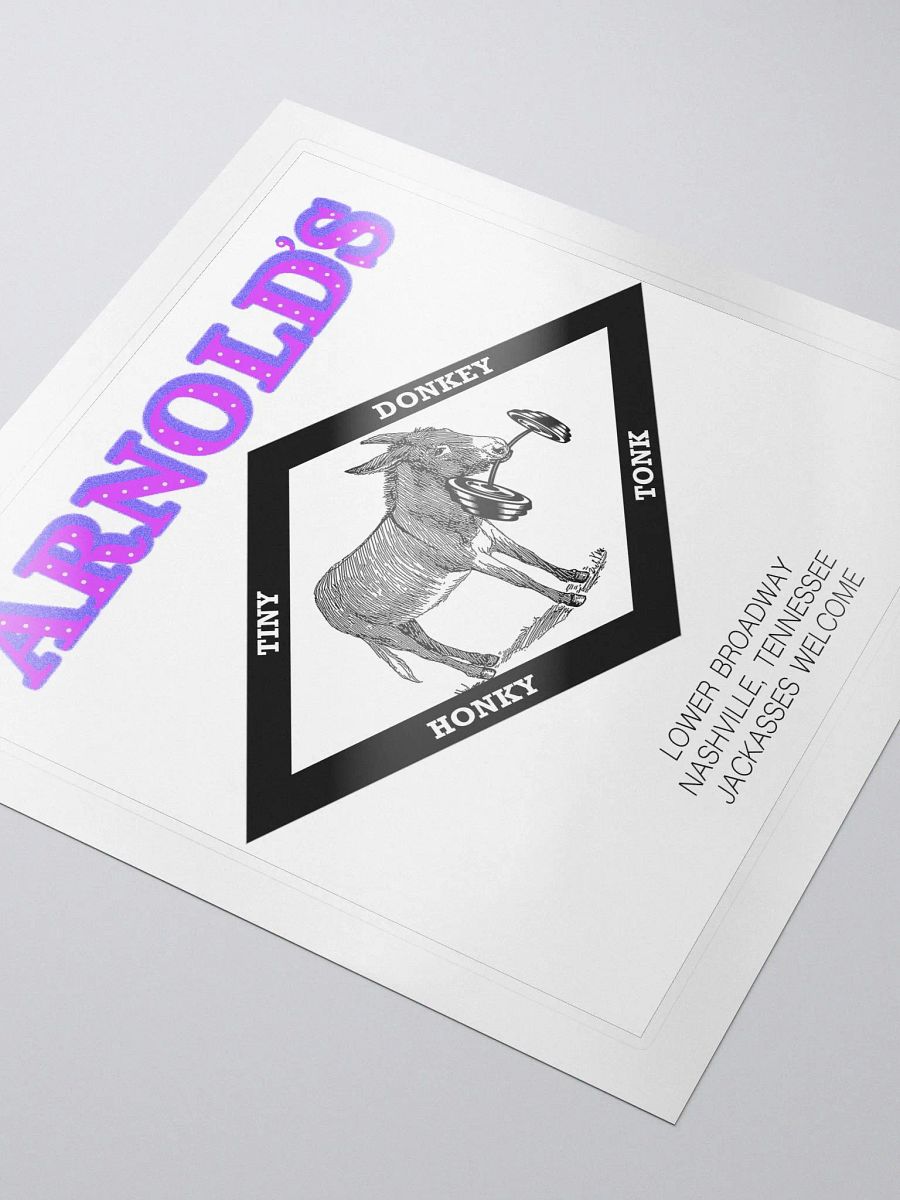 Arnold's Tiny Donkey Honky Tonk Sticker product image (3)
