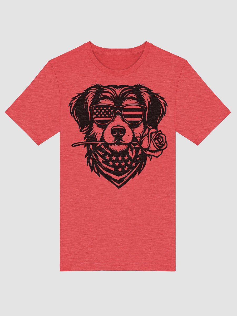 Cool Patriotic Dog Wearing Sunglasses & Rose | Border Collie T-Shirt product image (5)