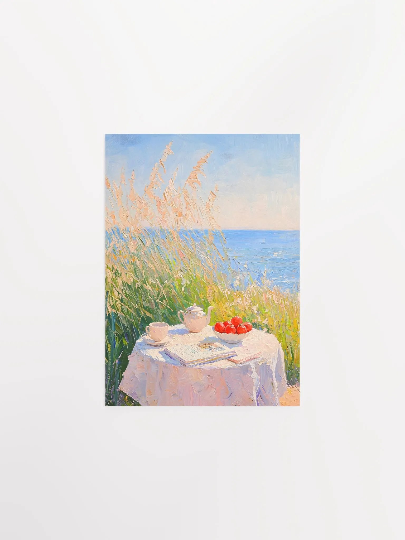 Serene Seaside Tea Time Poster product image (4)