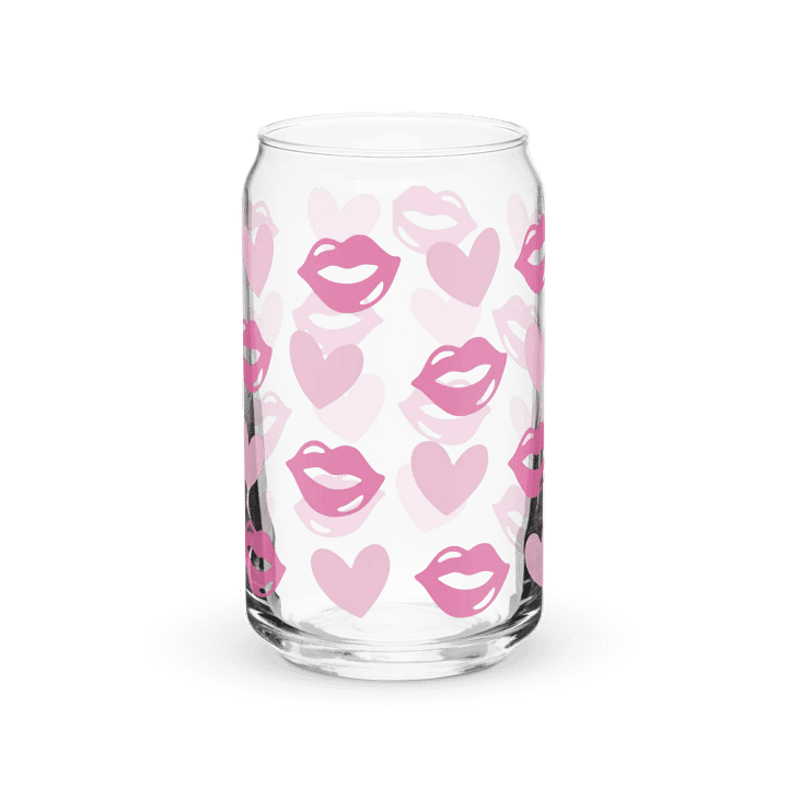 Love-Struck Glass: Lip & Heart Pattern product image (2)