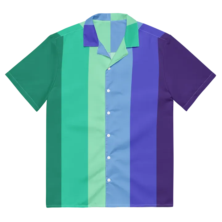 Gay Men's Pride Flag - All-Over Hawaiian Shirt product image (1)