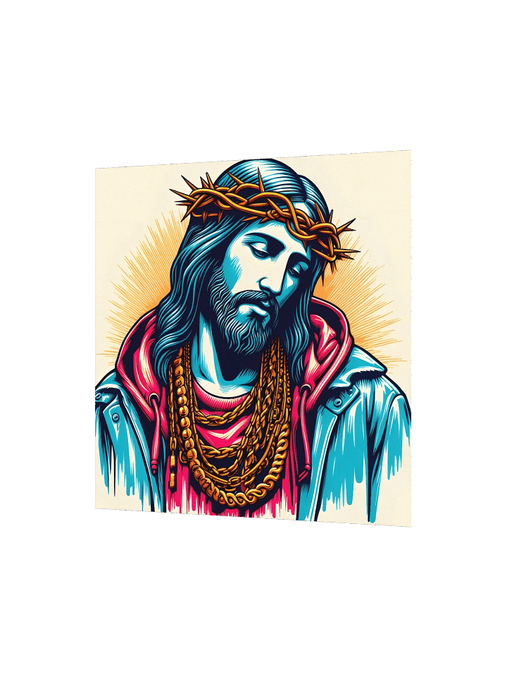 Urban King: Jesus Christ Streetwear Christ Art Print | Modern Hip-Hop Wall Art product image (2)