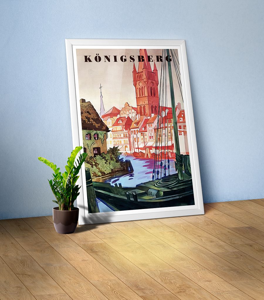 Konigsberg/Königsberg, Prussia, Germany, 1937 — retro vintage travel poster product image (1)