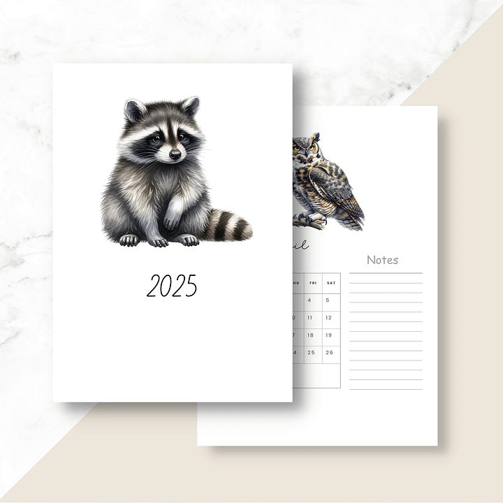 2025-2026 Printable Calendar Pages: Nature product image (1)