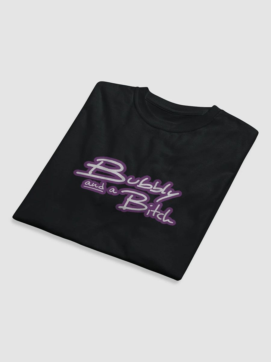 Bubbly and a B*tch (lined design, #763D7D) unisex eco tee product image (8)