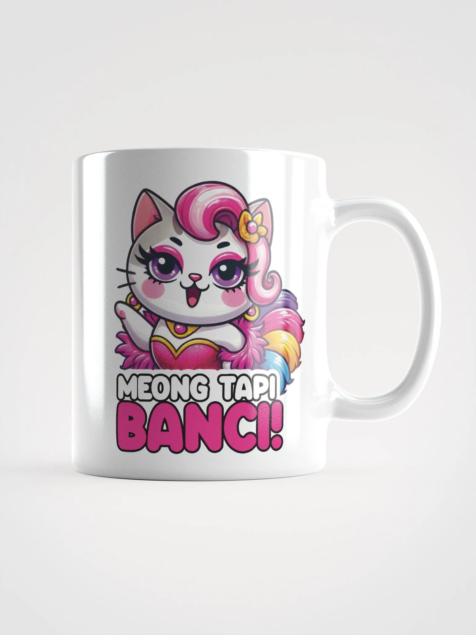 Meong Tapi Banci! White Glossy Mug product image (1)