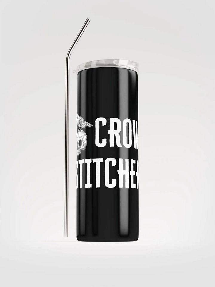 Crow Stitcher Skull & Crow Stainless Steel Tumbler - Black product image (1)