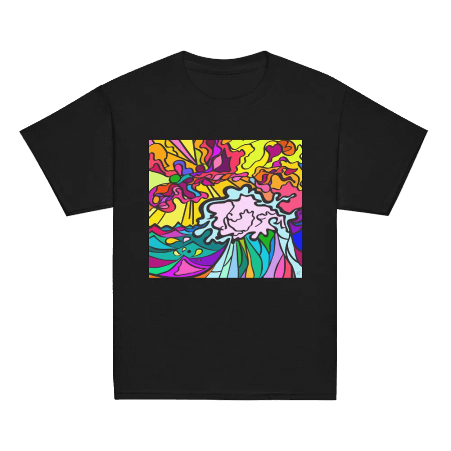 Vibrant Swirls Youth Tee - Wave at Sunset product image (6)