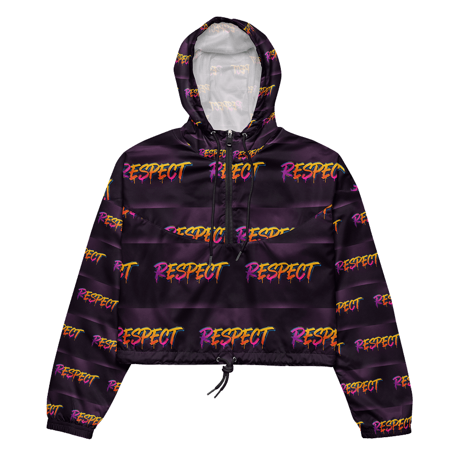 Da RESPECT All-Over Print Women's Cropped Windbreaker product image (2)