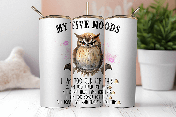 Whimsical Owl Stainless Steel Tumbler product image (2)