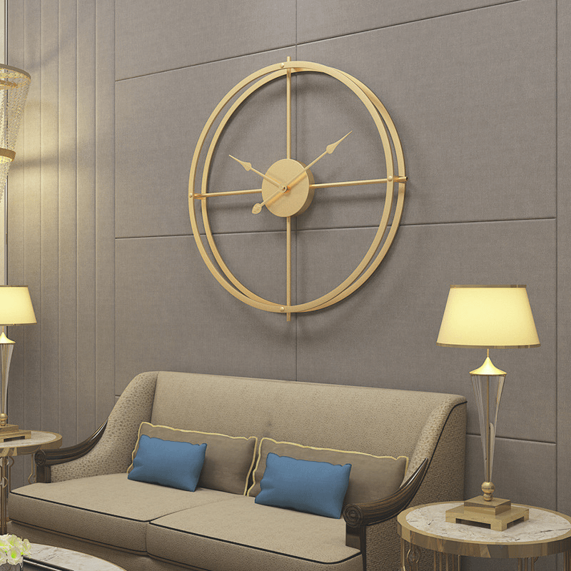 Creative And Simple Wrought Iron Wall Clock, Living Room Metal Clock, Study Room Decoration Clock product image (4)