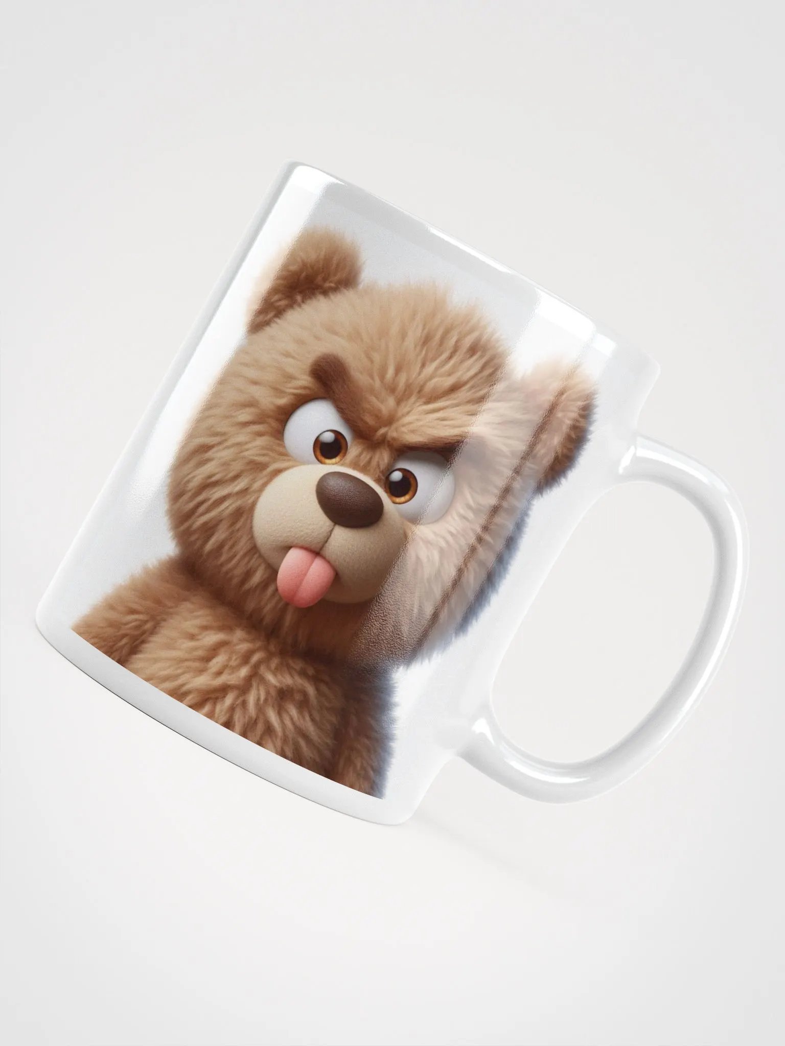 Rude Brown Teddy Bear #Humorous Mug - White product image (4)