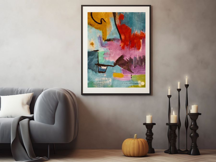 digital poster, original abstract painting, wall art, abstract wall art product image (3)