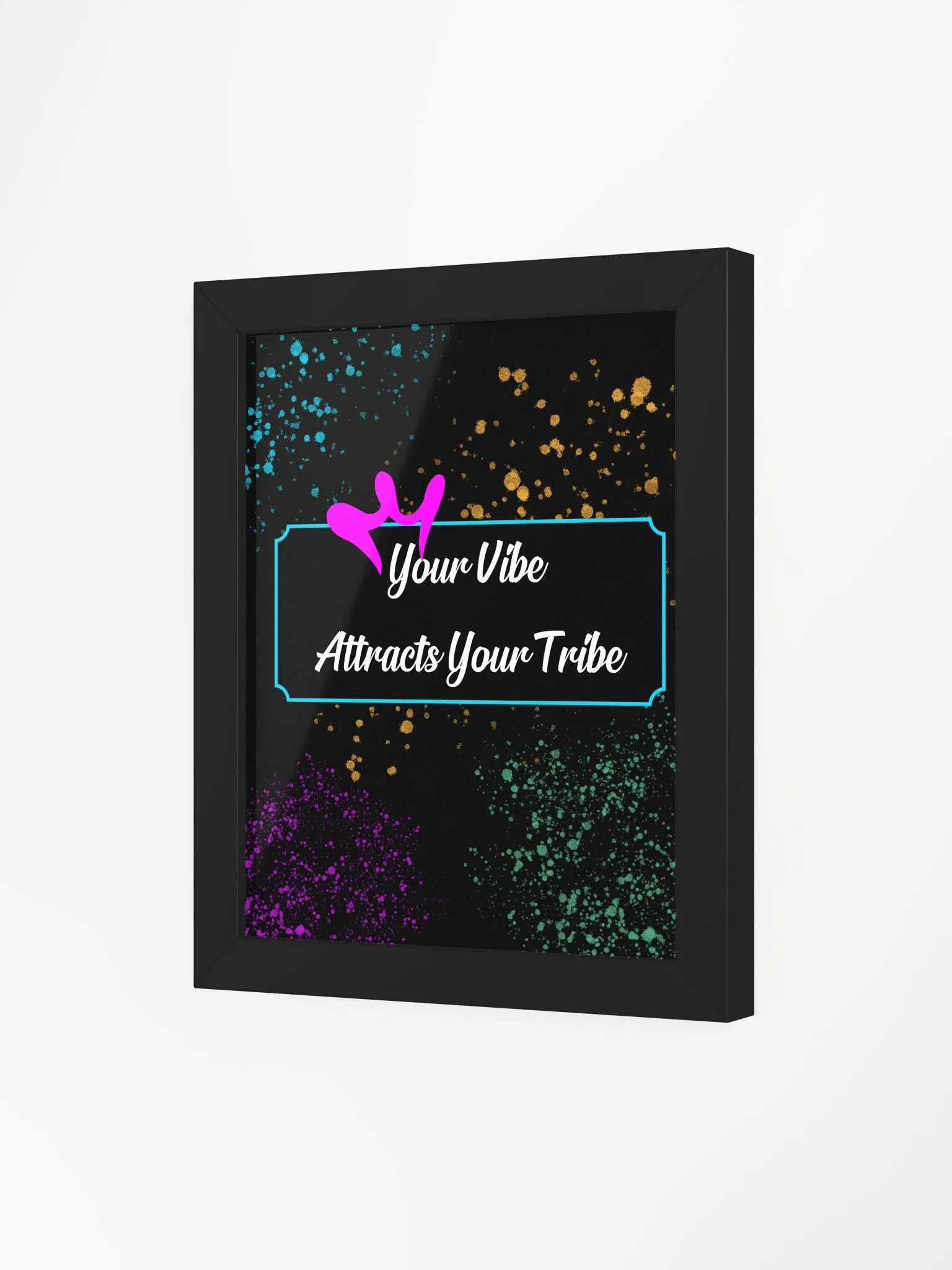 Neon Heart Vibes Framed Poster product image (29)
