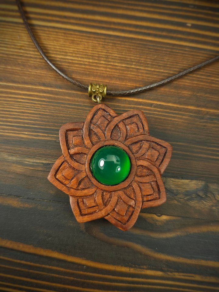 Handcarved Wooden Pendant product image (1)