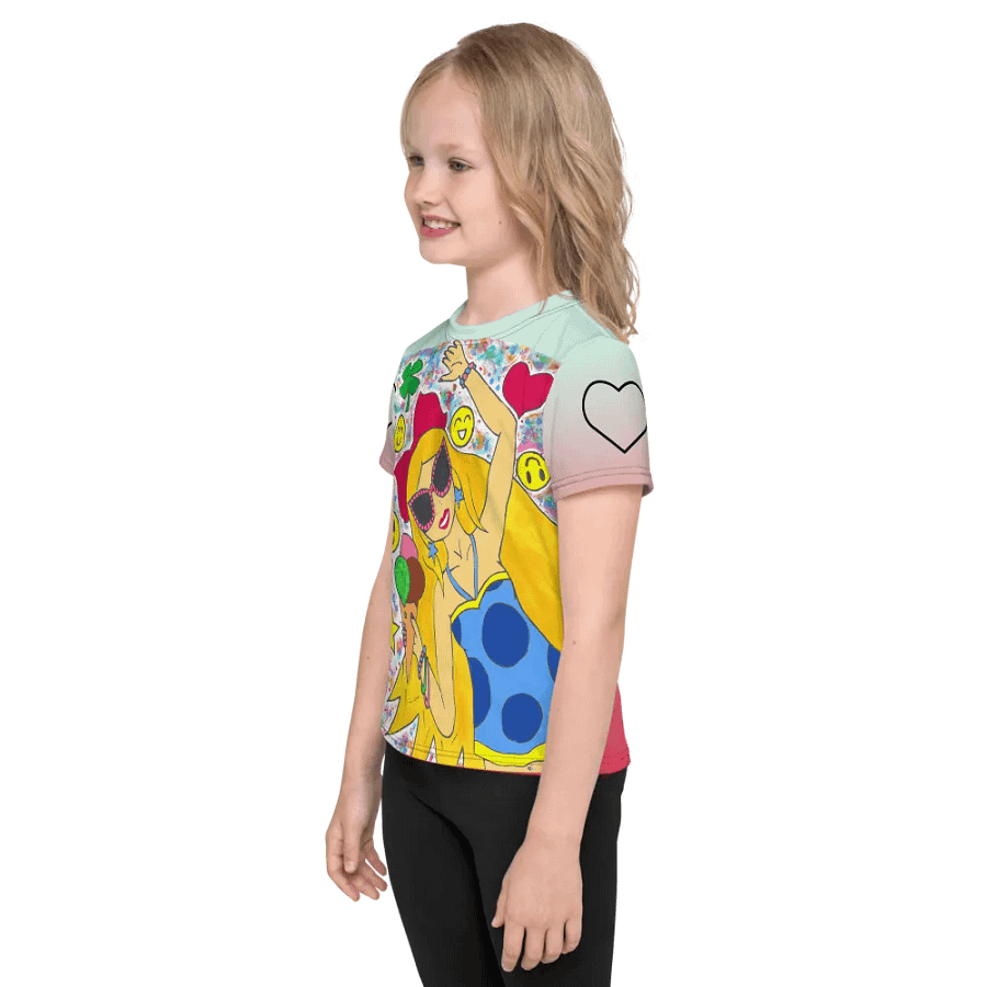 Girl with the ice cream (art by Dina R.) tempera painting picture - Kids Crew Neck T-Shirt product image (3)