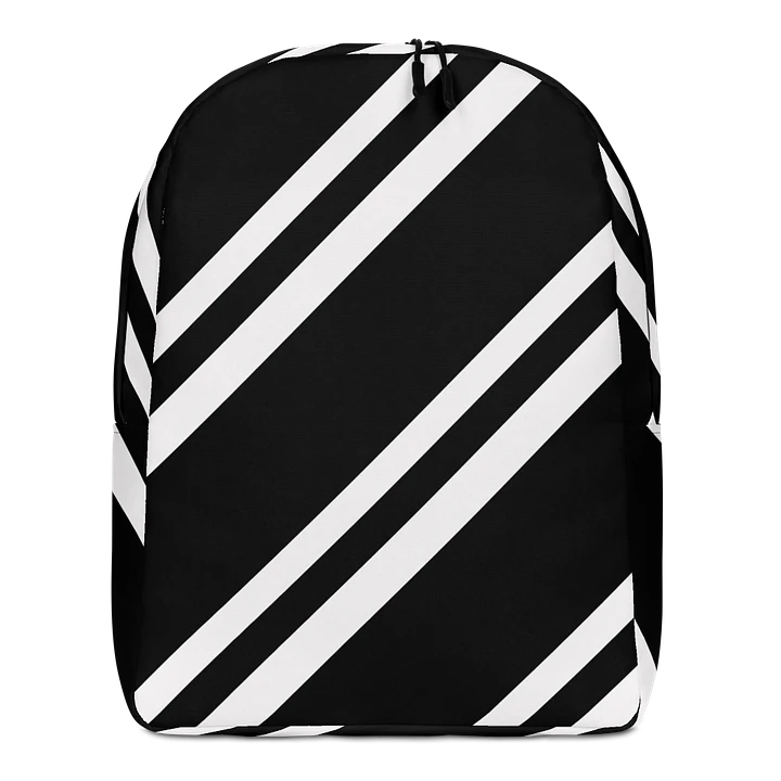 Striped Noir Minimalist Backpack product image (1)