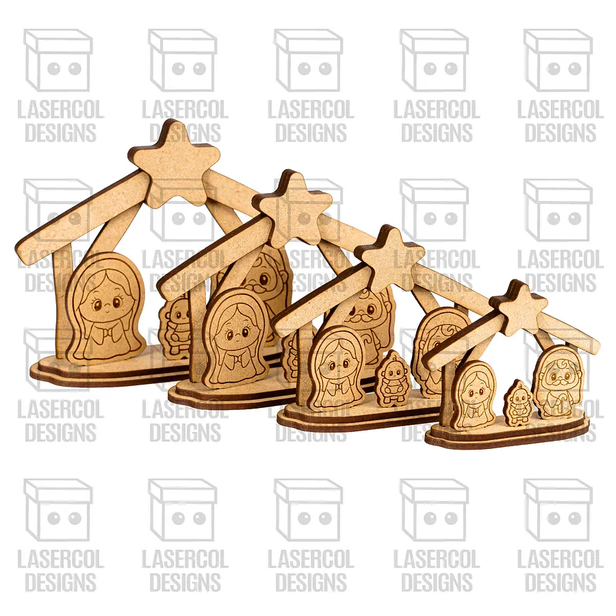Small Nativity Scene Gift Set 2 - Christmas - Laser Cut Files product image (6)