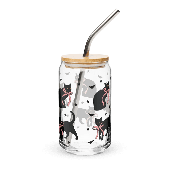 Coquette Black Cat Can-Shaped Glass (16oz) product image (2)