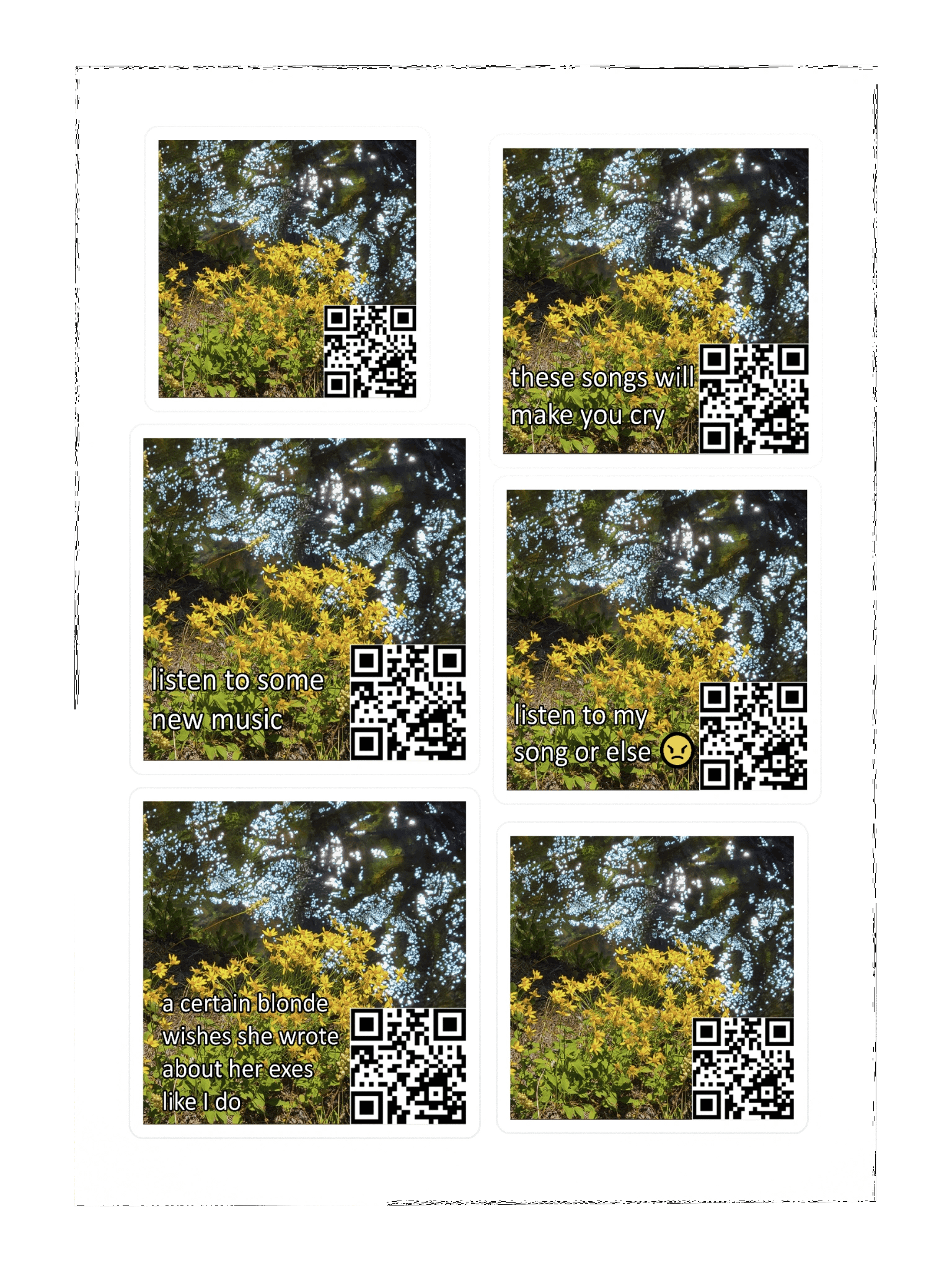 WITHOUT YOU 2 Dragaan Street Team Sticker Sheet product image (3)